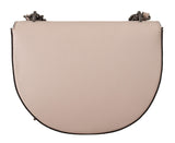 Karl Lagerfeld Elegant Mauve Light Pink Leather Shoulder Bag