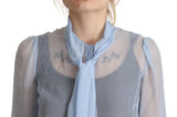 Dolce & Gabbana Elegant Silk Ascot Collar Blouse