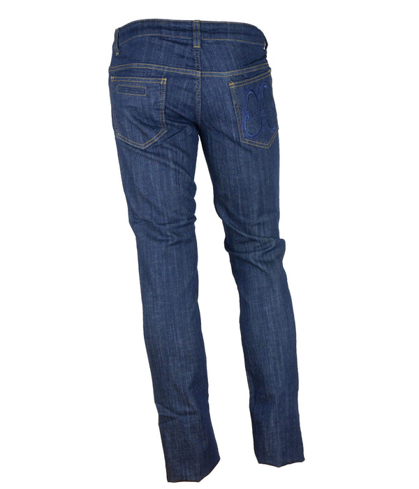 Cavalli Class Elegant Dark Blue Denim Essentials