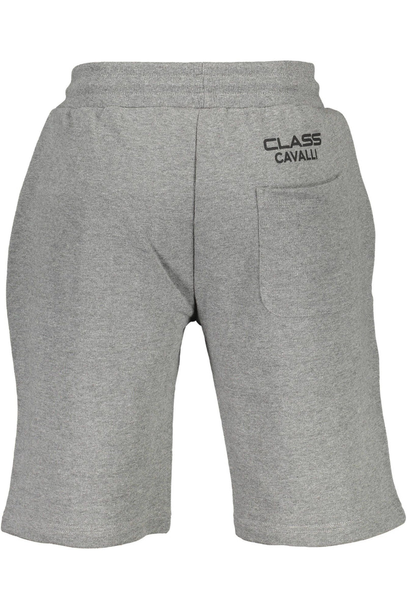 Cavalli Class Gray Cotton Men Shorts