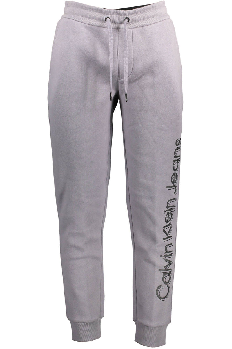 Calvin Klein Gray Cotton Men Sports Trousers