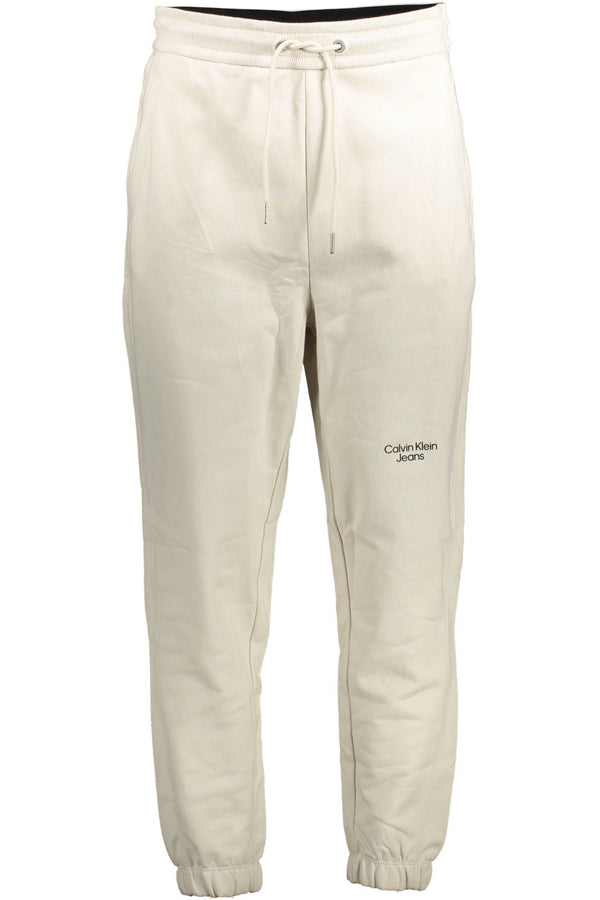 Calvin Klein Beige Cotton Men Sport Trouser