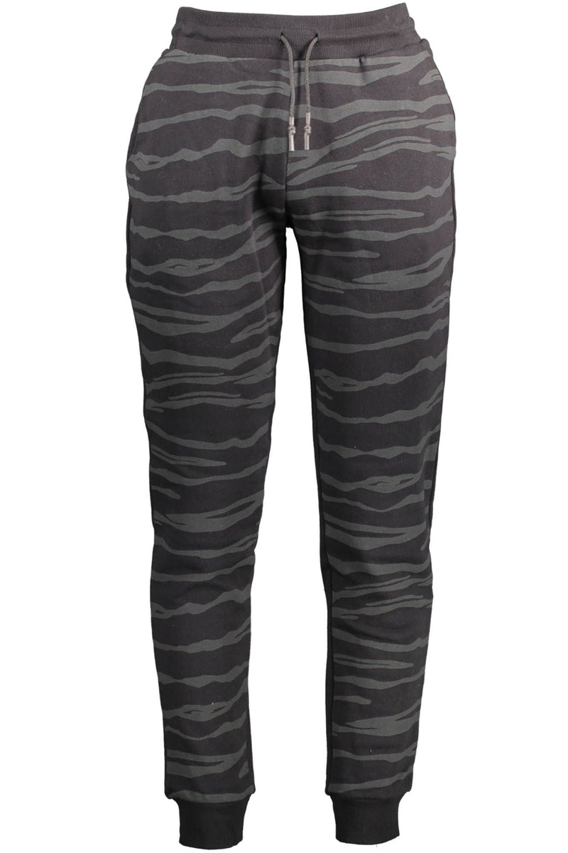 Cavalli Class Black Cotton Men Sports Trouser