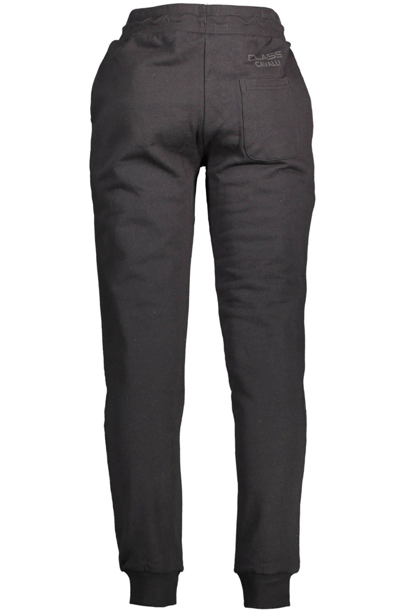 Cavalli Class Black Cotton Men Sports Trouser