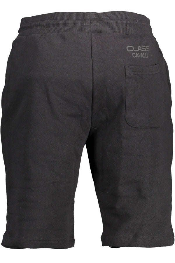 Cavalli Class Black Cotton Men Short