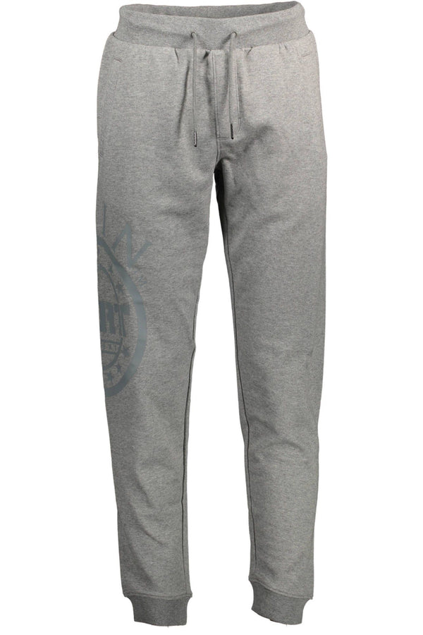 Plein Sport Gray Cotton Men Sports Trouser