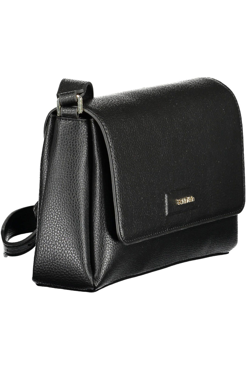 Calvin Klein Elegant Black Shoulder Bag with Logo Detail