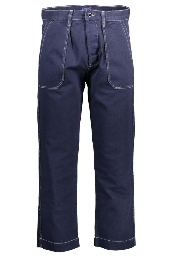 Gant Blue Cotton Men Trouser