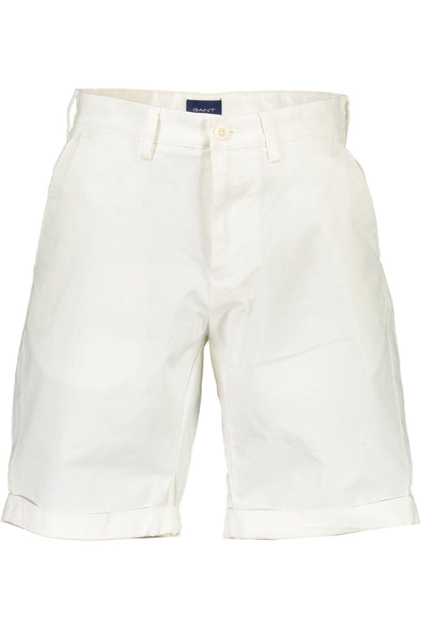 Gant White Cotton Men Bermuda