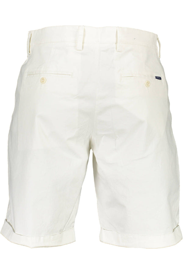 Gant White Cotton Men Bermuda