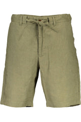 Gant Green Linen Men Bermuda Shorts