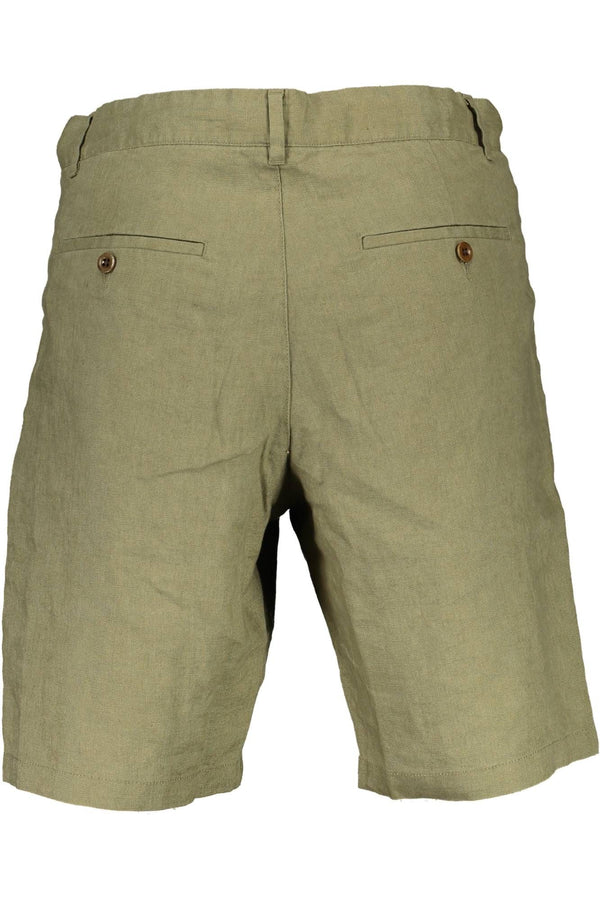 Gant Green Linen Men Bermuda Shorts