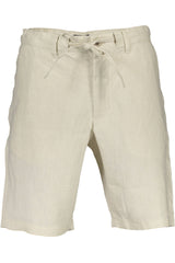 Gant Beige Linen Men Bermuda