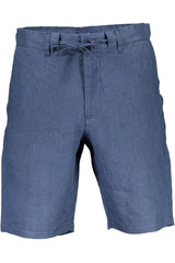 Gant Blue Linen Men Bermuda Shorts