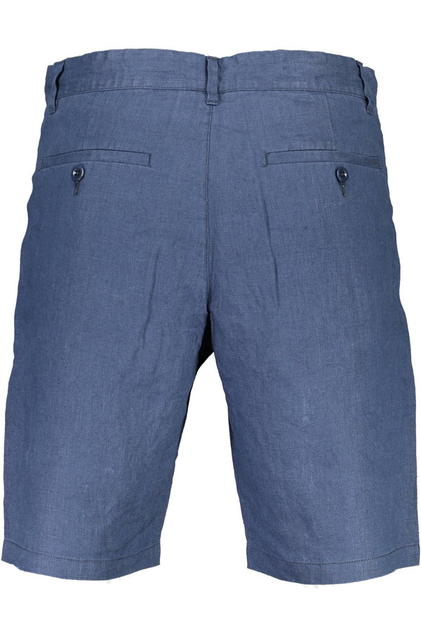 Gant Blue Linen Men Bermuda Shorts