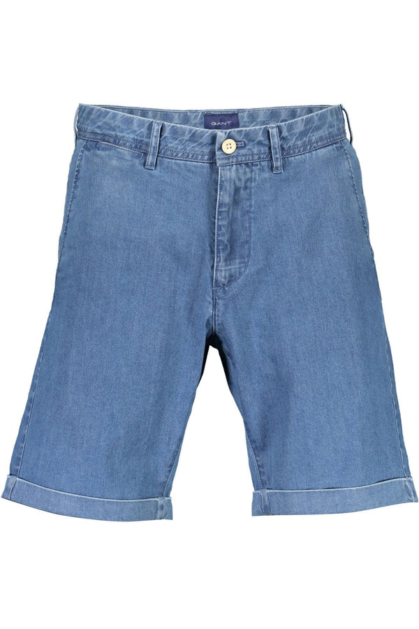 Gant Light Blue Cotton Men Bermuda Shorts