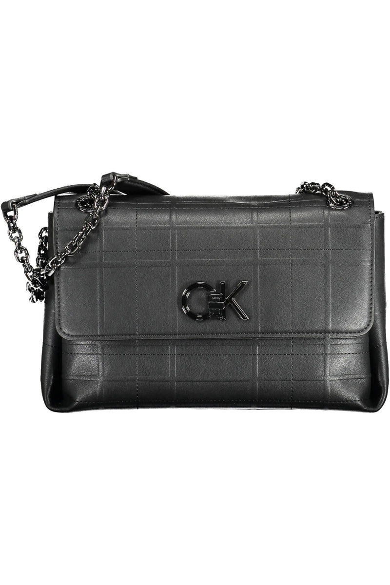 Calvin Klein Elegant Chain-Handle Black Shoulder Bag