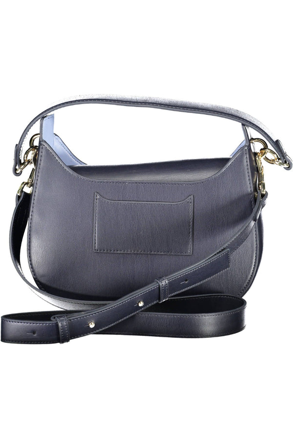 Tommy Hilfiger Chic Blue Magnetic Handbag with Contrasting Details