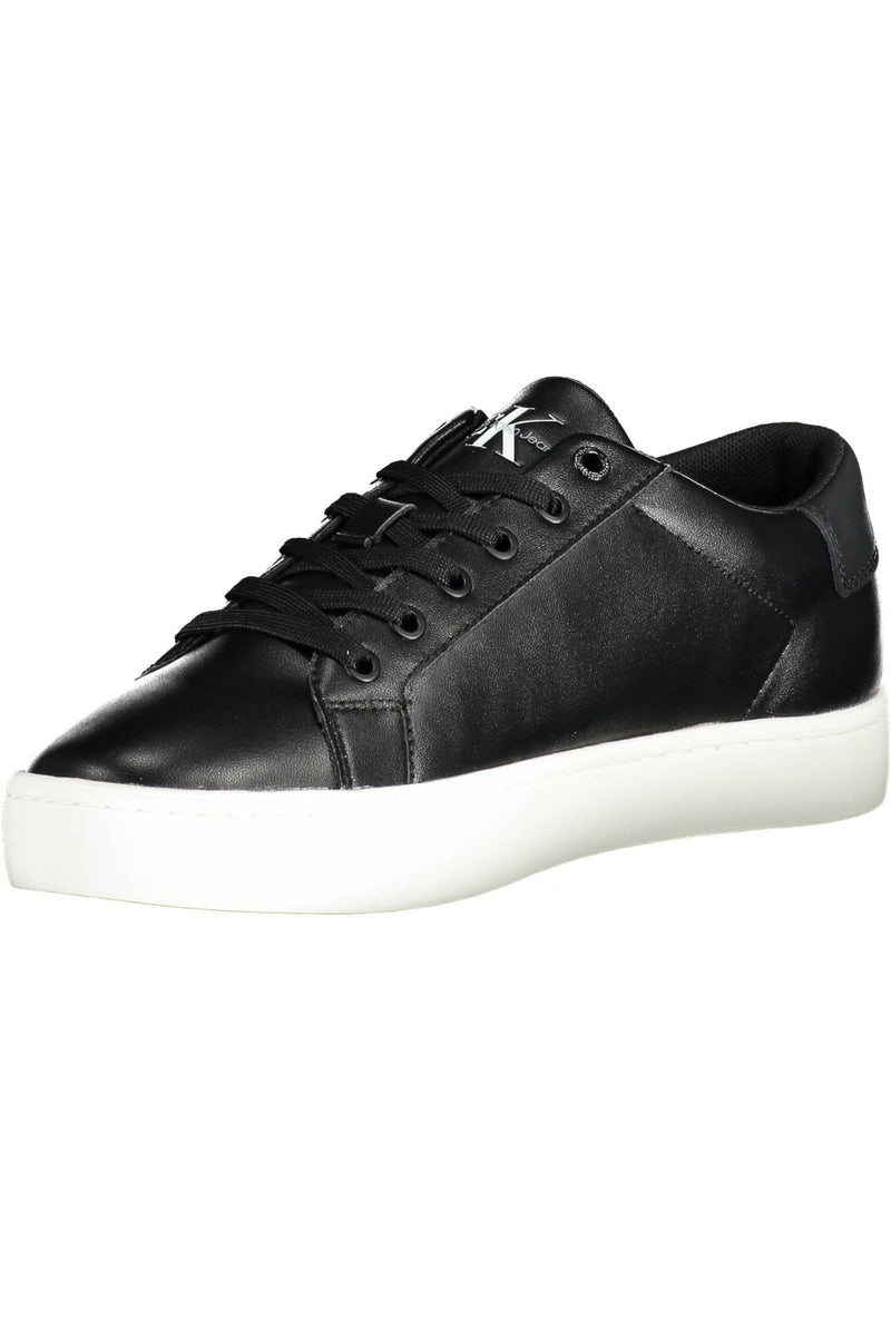 Calvin Klein Sleek Black Sports Sneakers with Eco-Friendly Touch