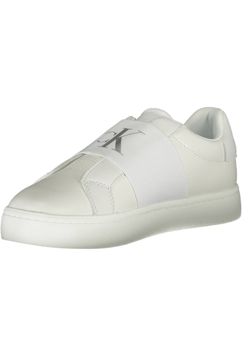 Calvin Klein Chic White Elastic Band Sneakers