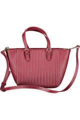 Tommy Hilfiger Chic Red Polyurethane Handbag with Logo Detail