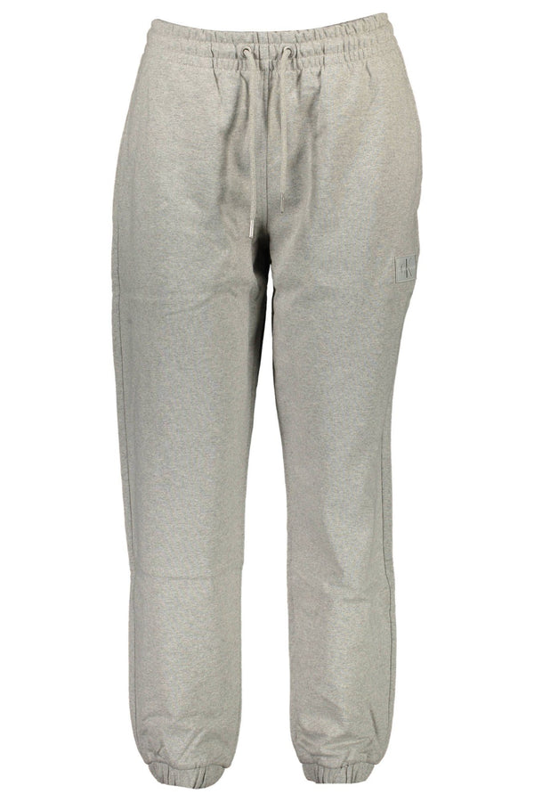 Calvin Klein Chic Gray Sports Trousers with Logo Detail