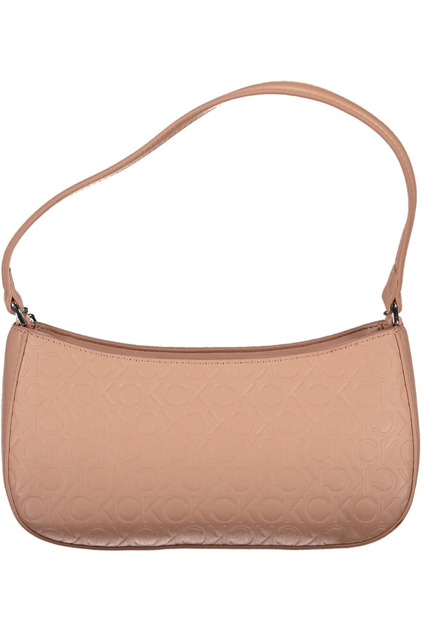 Calvin Klein Chic Pink Chain Handle Bag with Contrasting Details