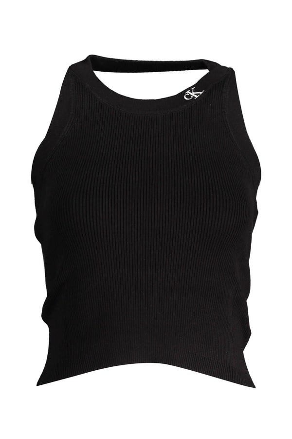 Calvin Klein Black Cotton Women Sleeveless Top