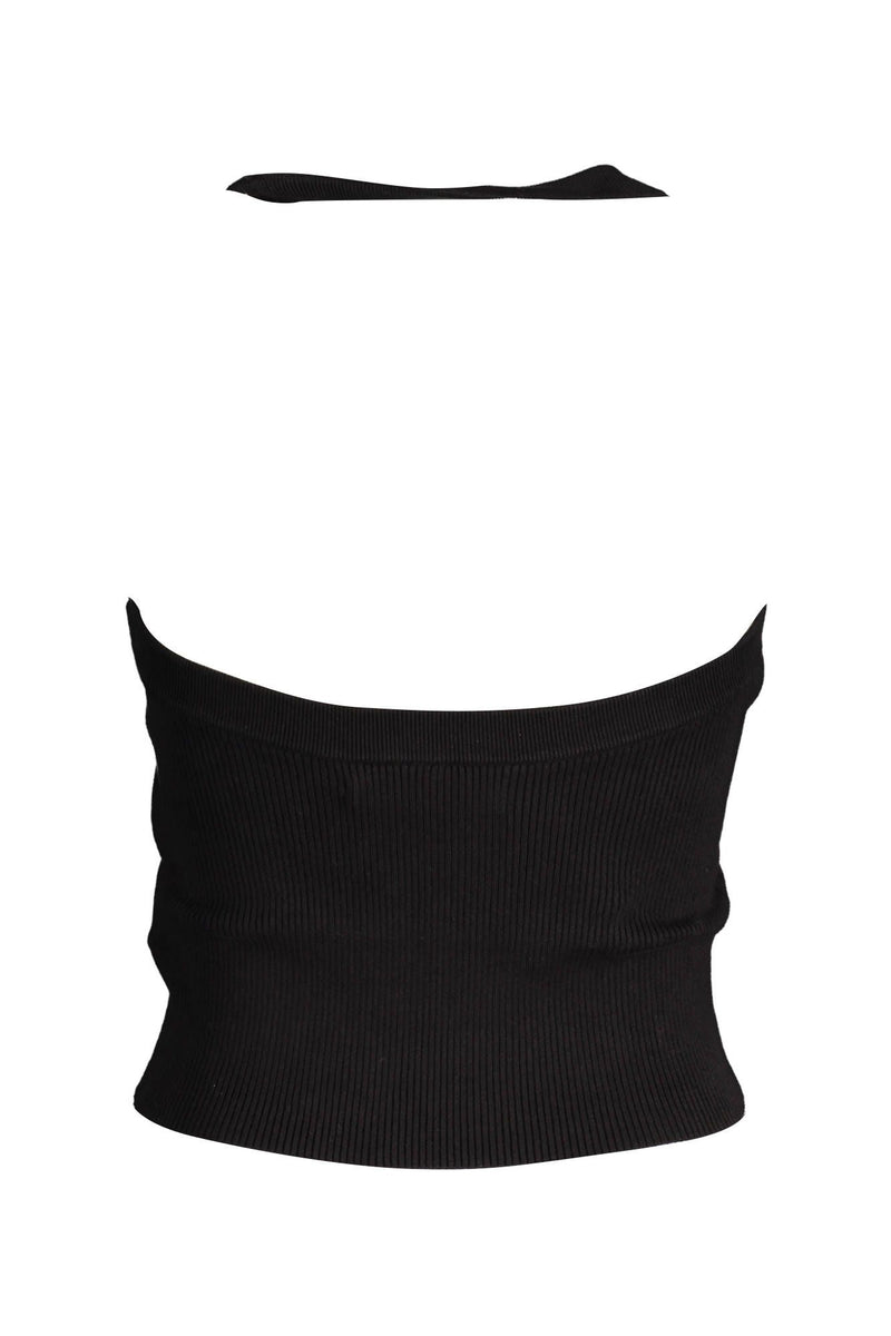 Calvin Klein Black Cotton Women Sleeveless Top