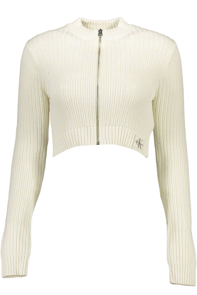 Calvin Klein White Cotton Women Cardigan