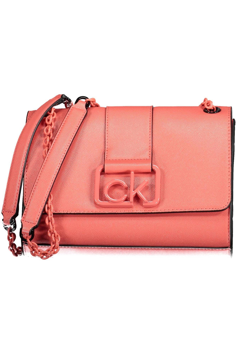 Calvin Klein Chic Pink Shoulder Bag with Magnet Closure