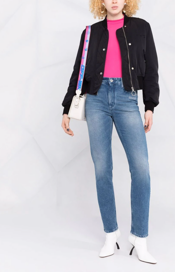 Off-White Elevated Denim Elegance in Striking Blue