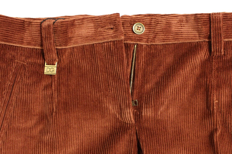 Dolce & Gabbana Chic Brown Cotton Pants for Her