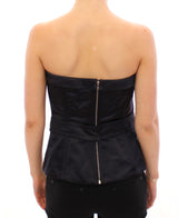 Dolce & Gabbana Elegant Silk Strapless Corset Top