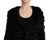 Just Cavalli Elegant Tasseled V-Neck Black Cardigan