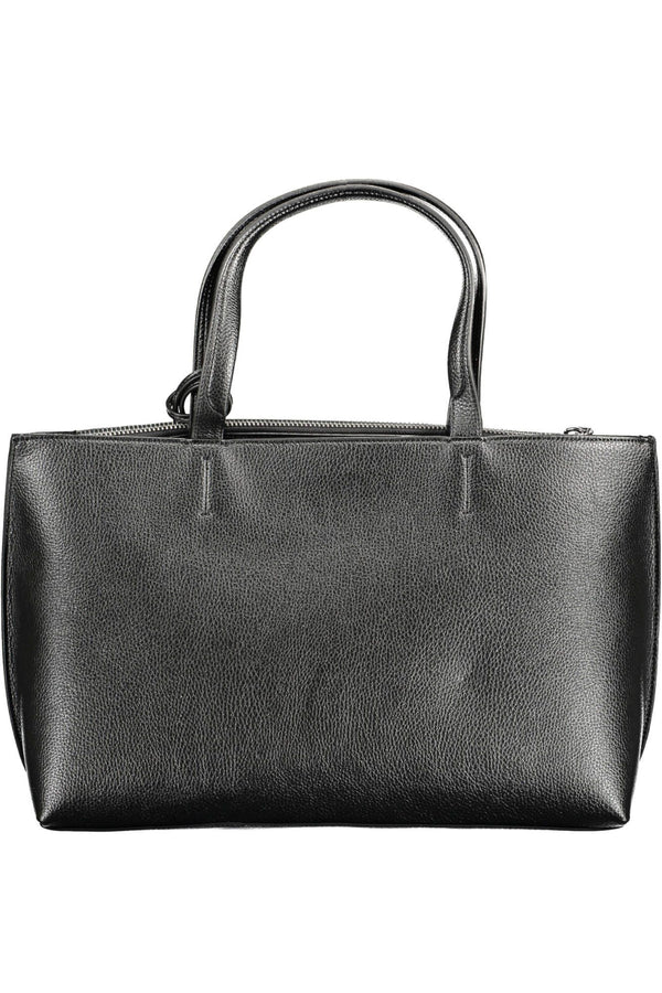 Calvin Klein Elegant Black Shoulder Bag with Logo Detail