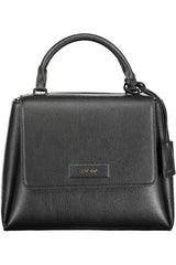 Calvin Klein Elegant Black Shoulder Bag with Magnetic Closure