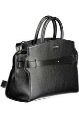 Calvin Klein Chic Black Handbag with Contrasting Details