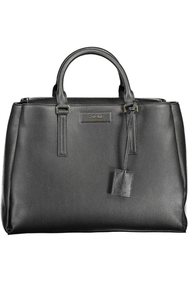 Calvin Klein Elegant Black Shoulder Bag with Chic Detailing