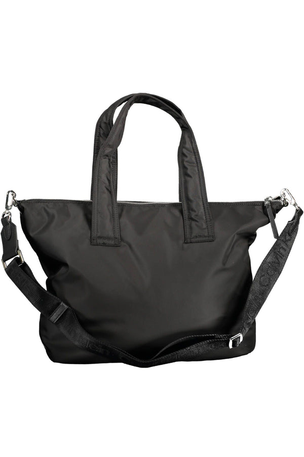 Calvin Klein Elegant Black Shoulder Bag with Contrasting Details