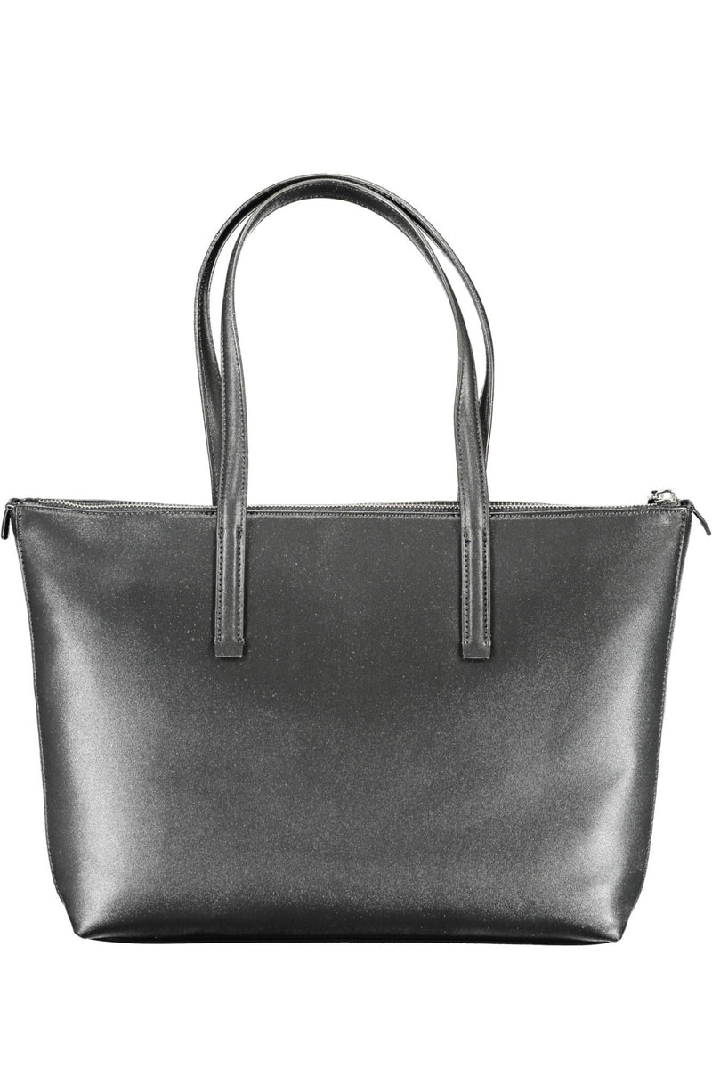 Calvin Klein Elegant Black Shoulder Bag with Zip Closure