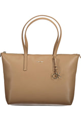 Calvin Klein Beige Polyester Women Handbag