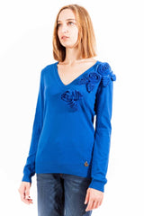 Love Moschino Blue Wool Women Sweater