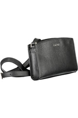 Calvin Klein Elegant Black Shoulder Bag with Logo Detailing