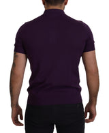 Dolce & Gabbana Elegant Purple Cashmere Polo T-Shirt