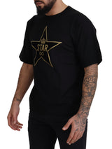 Dolce & Gabbana Gold Star DG Emblem Crewneck Tee