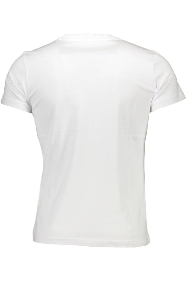 Diesel Sleek White Crew Neck Tee with Iconic Print