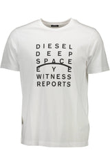 Diesel White Cotton Men T-Shirt