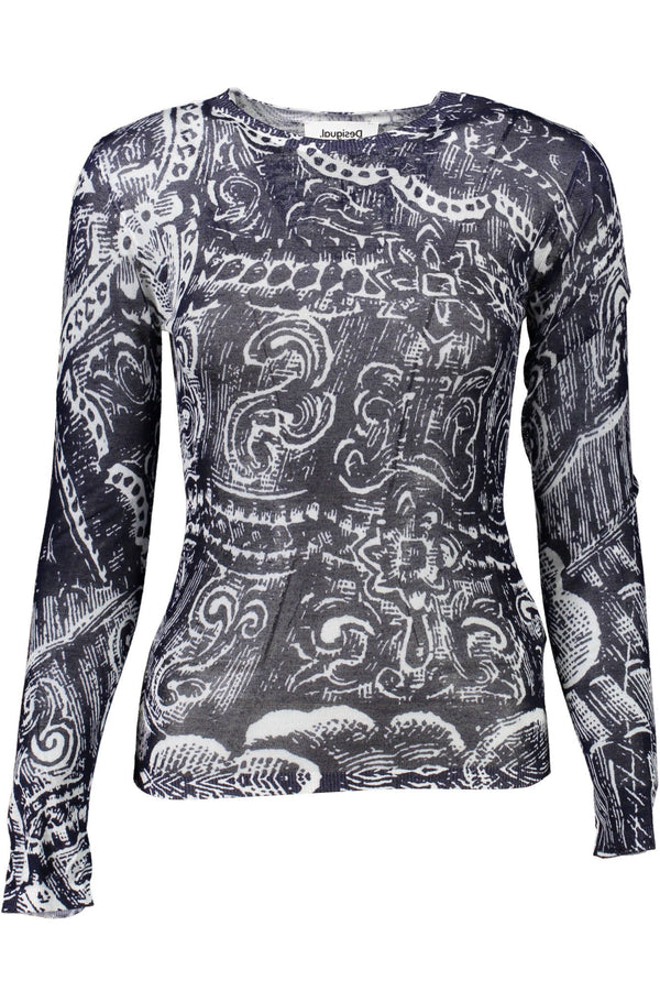 Desigual Blue Viscose Women Sweater