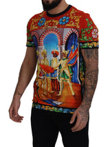 Dolce & Gabbana Multicolor Majolica Print Crewneck Tee